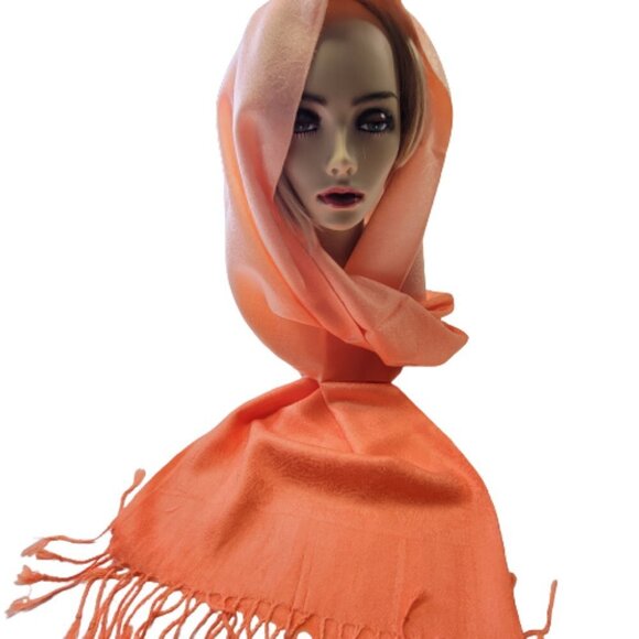 Orange Scarf in two tone - NEW - Picture 3 of 7